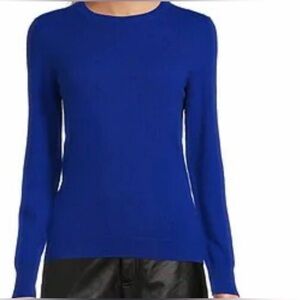 ✨ ANTONIO‎ MELANI 100% CASHMERE BLUE CREWNECK SWEATER S ✨